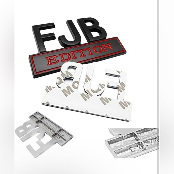 2 pcs metal FJB Edition Car Truck SUV Emblem for Fenders Trunk Tailgate - Picture 3 of 5